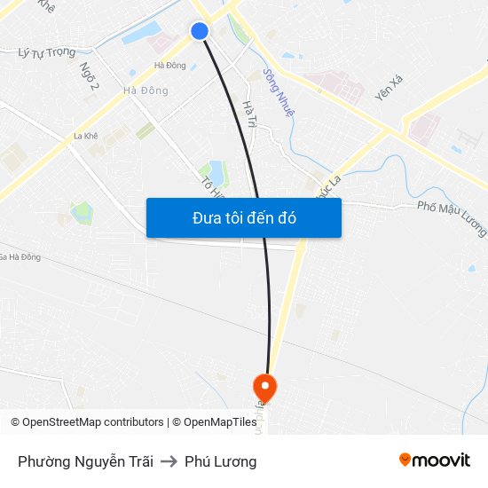 Phường Nguyễn Trãi to Phú Lương map