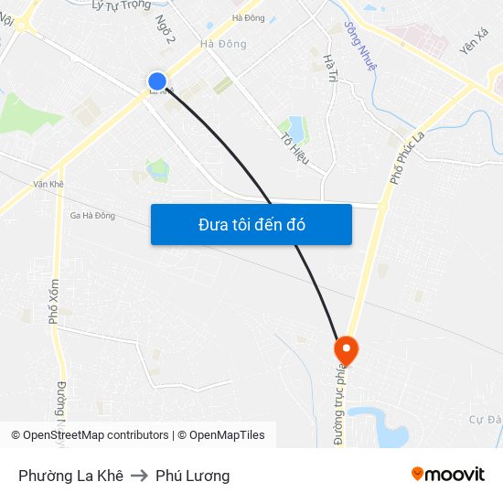 Phường La Khê to Phú Lương map
