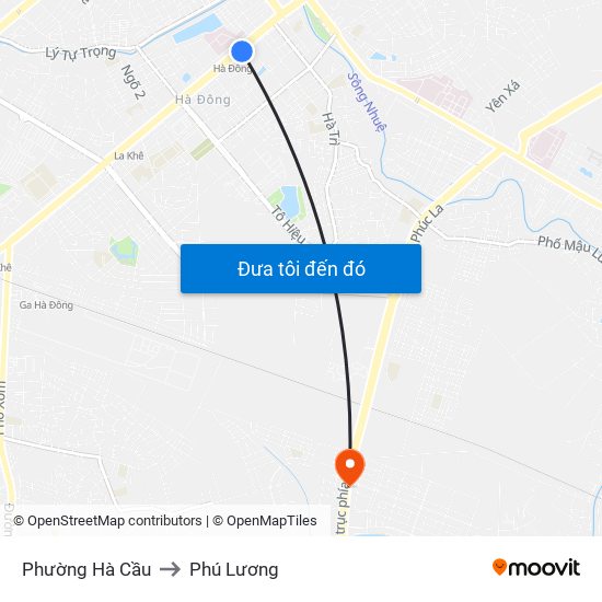 Phường Hà Cầu to Phú Lương map