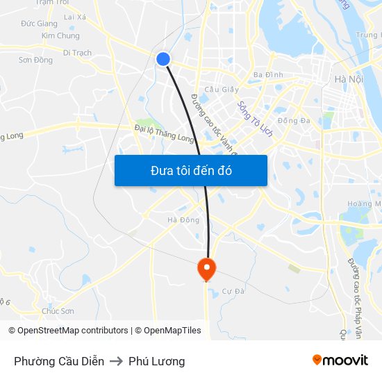Phường Cầu Diễn to Phú Lương map