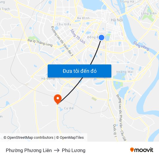 Phường Phương Liên to Phú Lương map