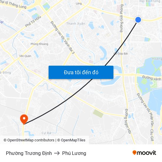 Phường Trương Định to Phú Lương map