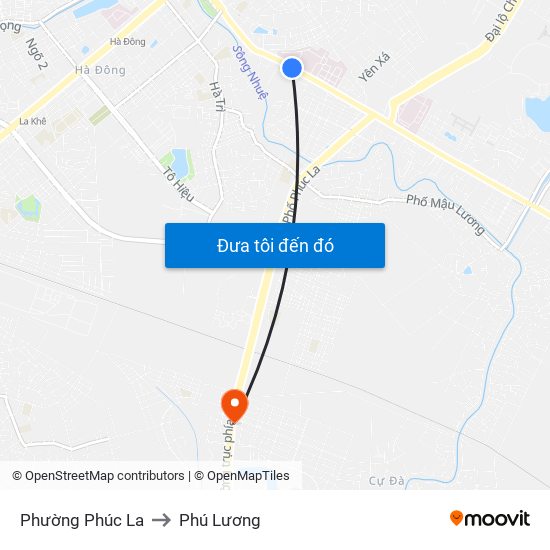 Phường Phúc La to Phú Lương map