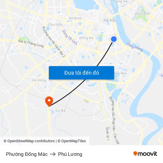 Phường Đống Mác to Phú Lương map