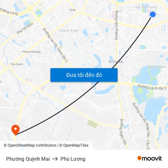 Phường Quỳnh Mai to Phú Lương map