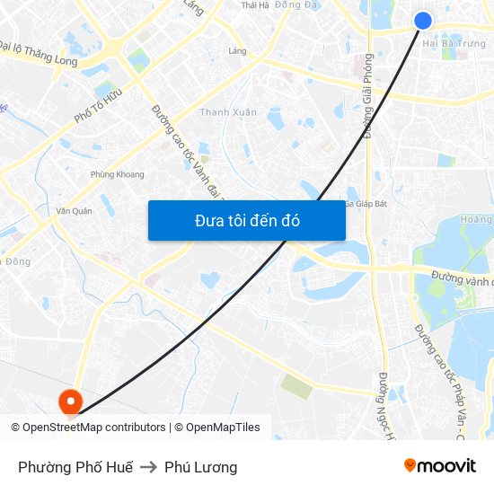 Phường Phố Huế to Phú Lương map