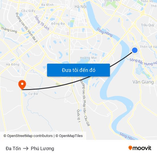 Đa Tốn to Phú Lương map