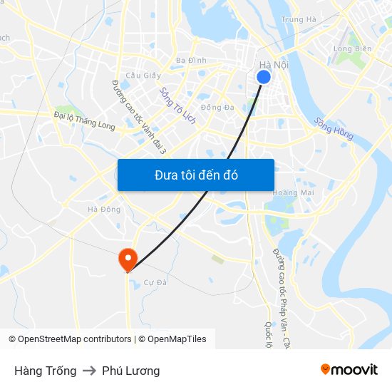 Hàng Trống to Phú Lương map