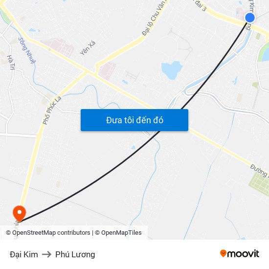 Đại Kim to Phú Lương map