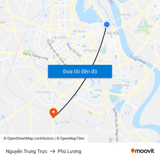 Nguyễn Trung Trực to Phú Lương map