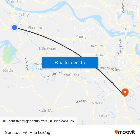 Sơn Lộc to Phú Lương map
