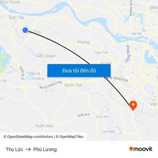 Thọ Lộc to Phú Lương map