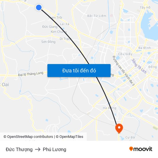 Đức Thượng to Phú Lương map