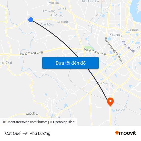 Cát Quế to Phú Lương map