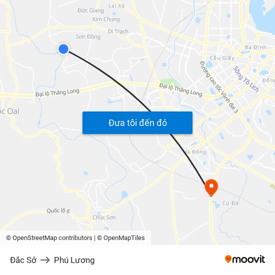 Đắc Sở to Phú Lương map