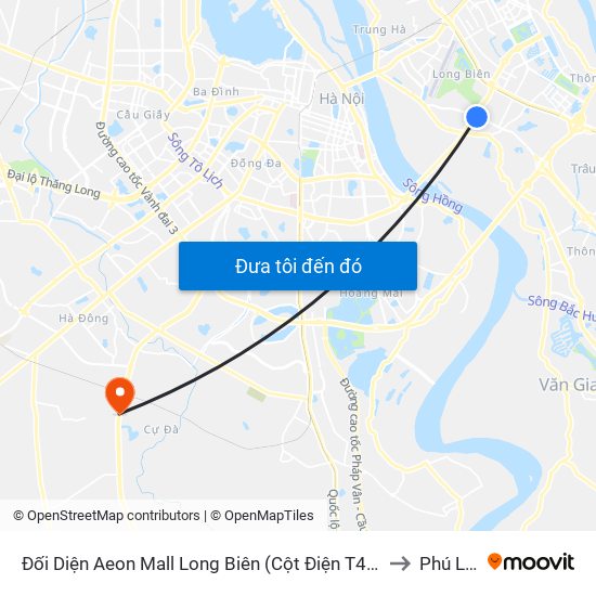 Đối Diện Aeon Mall Long Biên (Cột Điện T4a/2a-B Đường Cổ Linh) to Phú Lương map