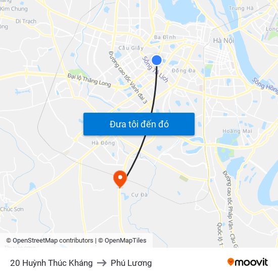 20 Huỳnh Thúc Kháng to Phú Lương map