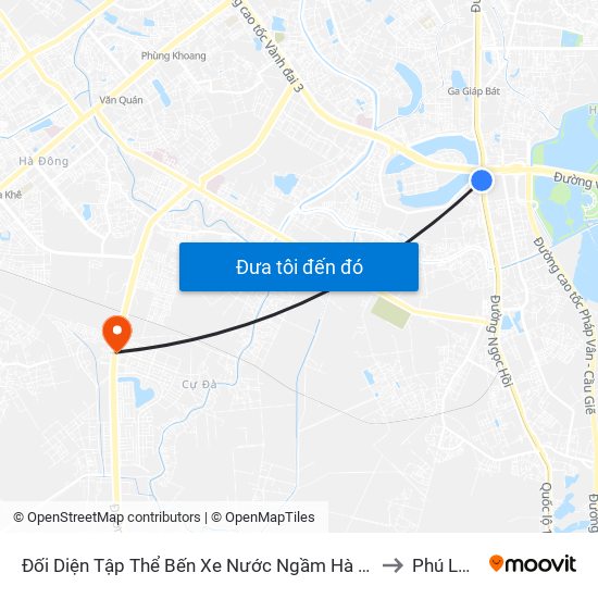 Đối Diện Tập Thể Bến Xe Nước Ngầm Hà Nội - Ngọc Hồi to Phú Lương map