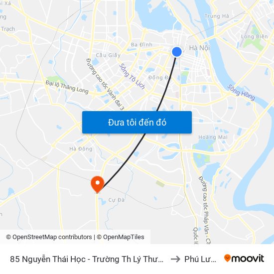 85 Nguyễn Thái Học - Trường Th Lý Thường Kiệt to Phú Lương map