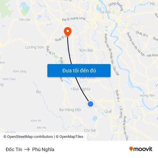 Đốc Tín to Phú Nghĩa map