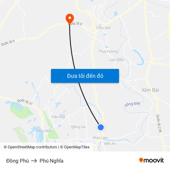 Đồng Phú to Phú Nghĩa map