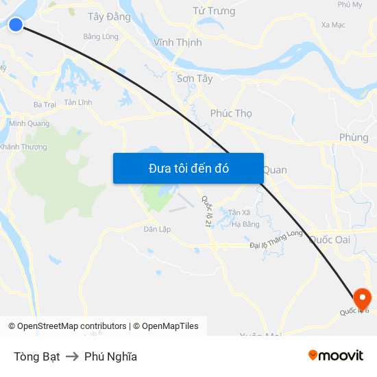 Tòng Bạt to Phú Nghĩa map