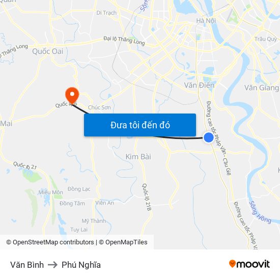 Văn Bình to Phú Nghĩa map