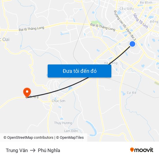 Trung Văn to Phú Nghĩa map