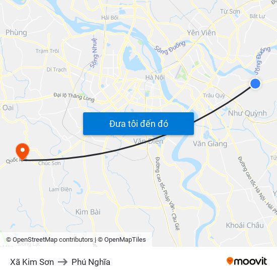 Xã Kim Sơn to Phú Nghĩa map
