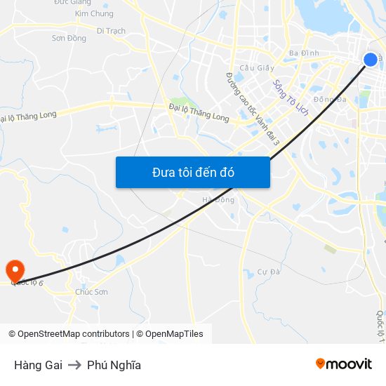 Hàng Gai to Phú Nghĩa map