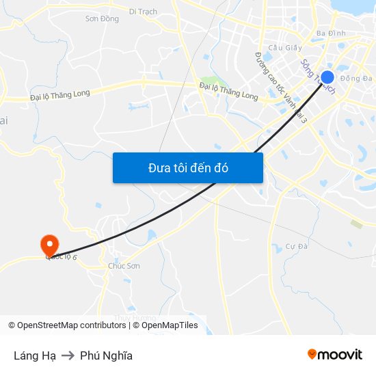 Láng Hạ to Phú Nghĩa map