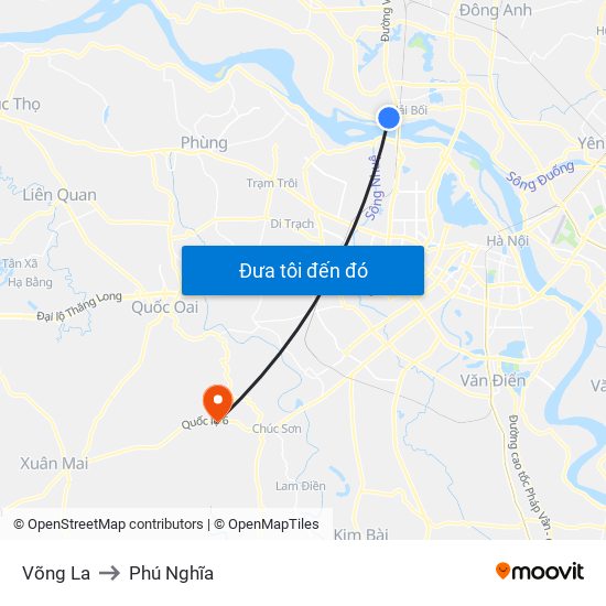 Võng La to Phú Nghĩa map