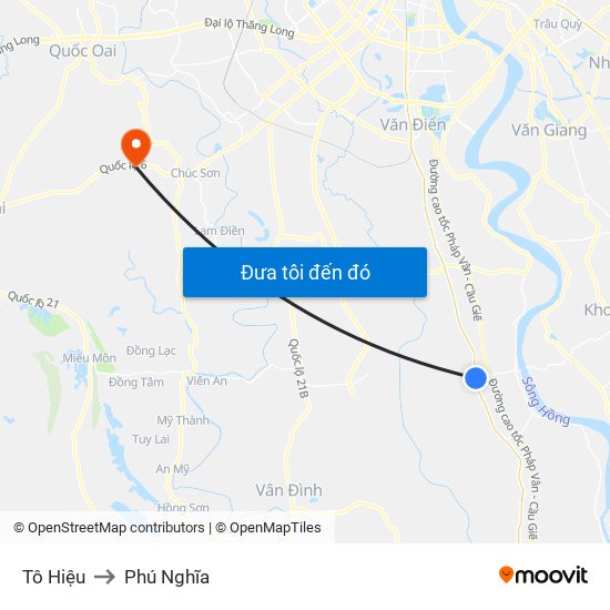 Tô Hiệu to Phú Nghĩa map