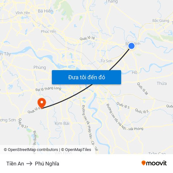 Tiền An to Phú Nghĩa map