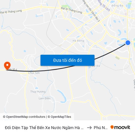 Đối Diện Tập Thể Bến Xe Nước Ngầm Hà Nội - Ngọc Hồi to Phú Nghĩa map