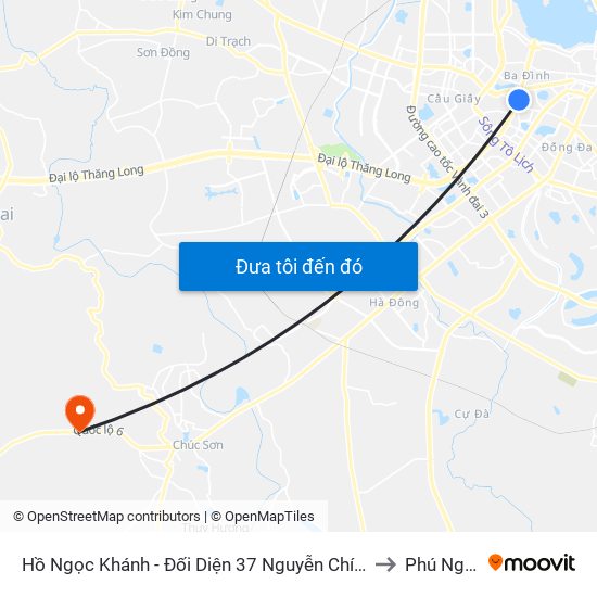 Hồ Ngọc Khánh - Đối Diện 37 Nguyễn Chí Thanh to Phú Nghĩa map