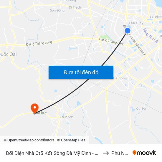 Đối Diện Nhà Ct5 Kđt Sông Đà Mỹ Đình - Phạm Hùng to Phú Nghĩa map