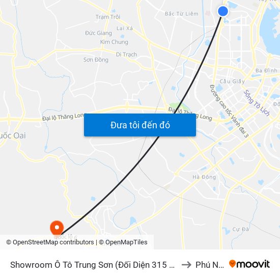 Showroom Ô Tô Trung Sơn (Đối Diện 315 Phạm Văn Đồng) to Phú Nghĩa map