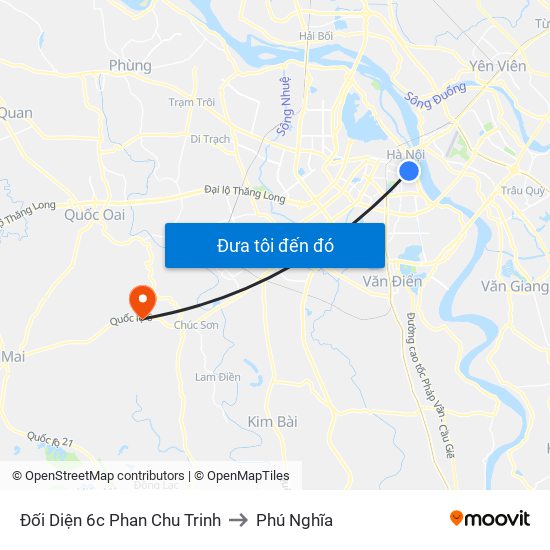 Đối Diện 6c Phan Chu Trinh to Phú Nghĩa map