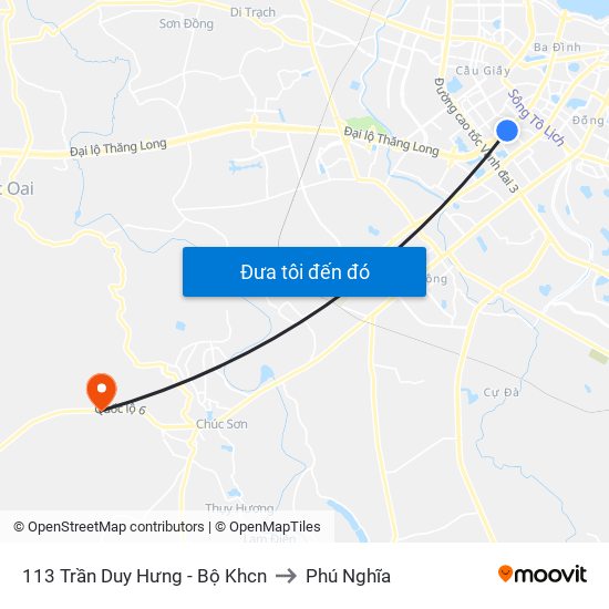 113 Trần Duy Hưng - Bộ Khcn to Phú Nghĩa map