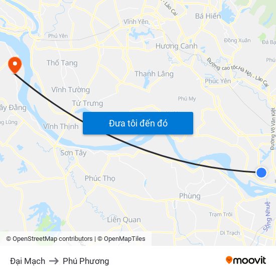 Đại Mạch to Phú Phương map