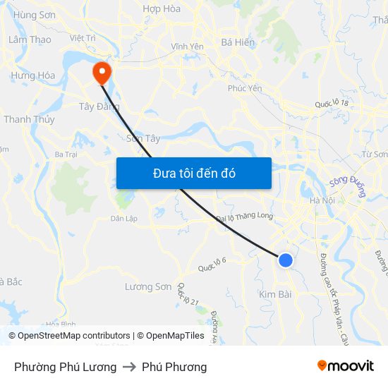 Phường Phú Lương to Phú Phương map