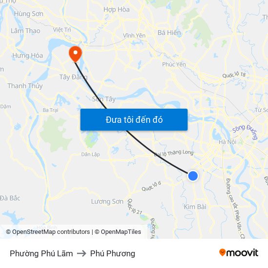 Phường Phú Lãm to Phú Phương map