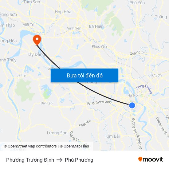 Phường Trương Định to Phú Phương map