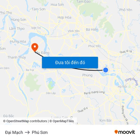 Đại Mạch to Phú Sơn map