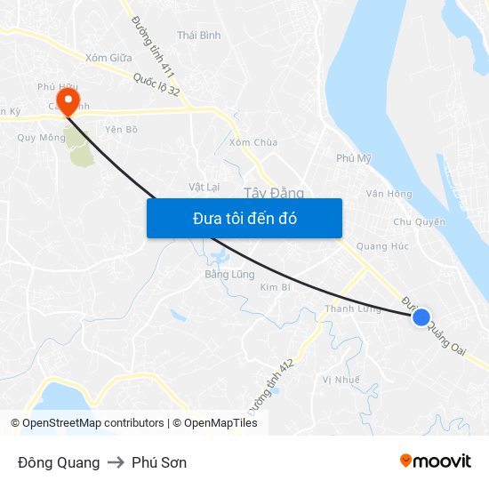 Đông Quang to Phú Sơn map