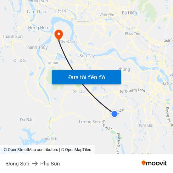 Đông Sơn to Phú Sơn map
