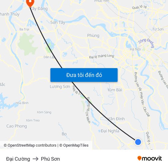 Đại Cường to Phú Sơn map