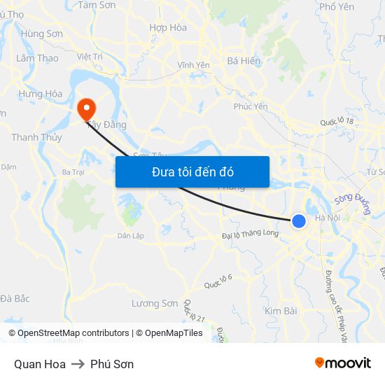 Quan Hoa to Phú Sơn map