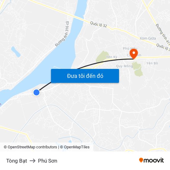 Tòng Bạt to Phú Sơn map